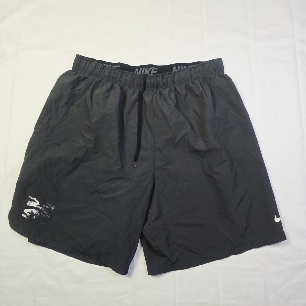 Nike Men's Dri-FIT Athletic Shorts XXL Gray Graphic Running Gym Activewear G46